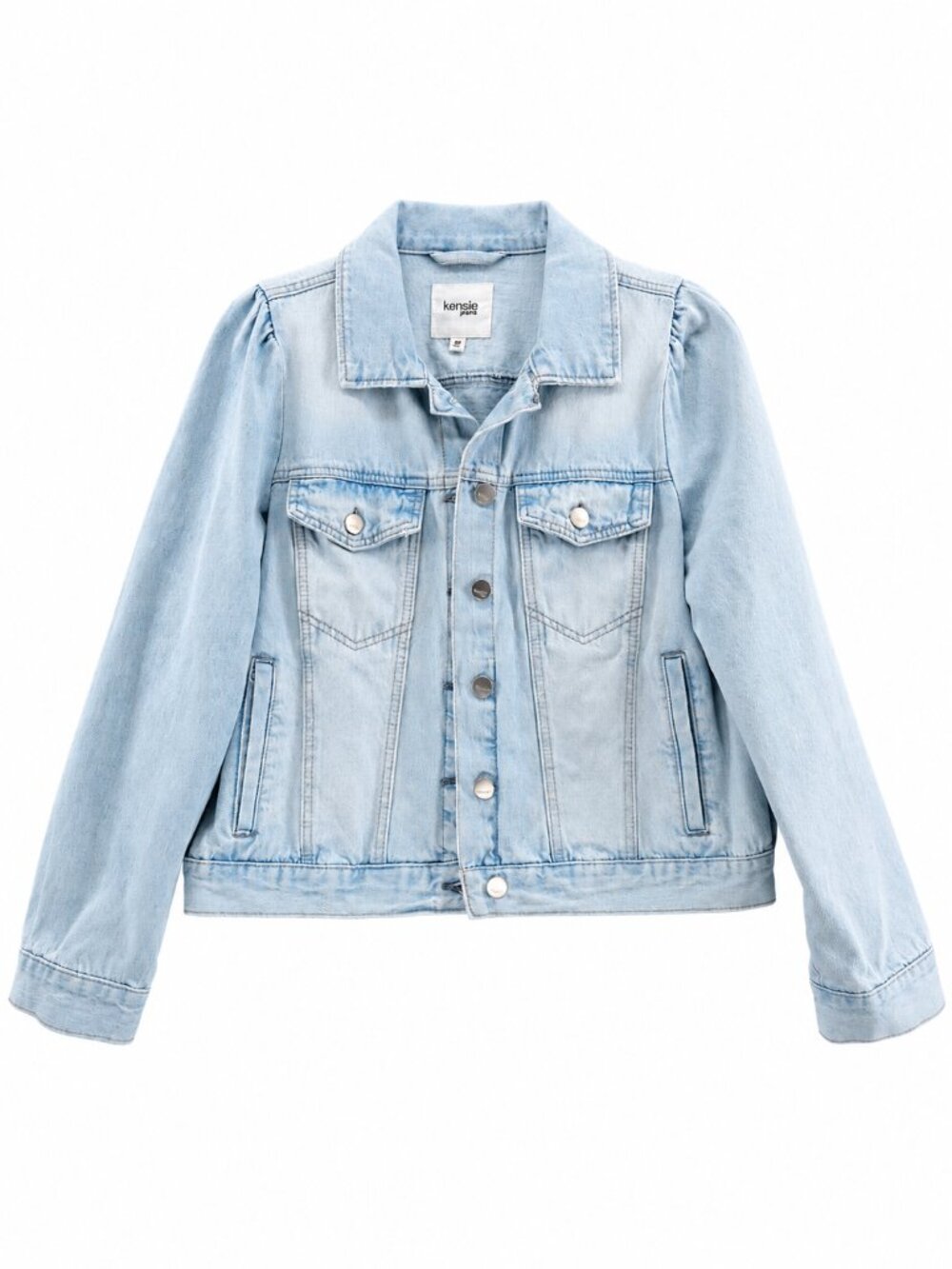 Kensie, Jean Jacket, Vintage Luxe, Light Wash Denim, Size Medium